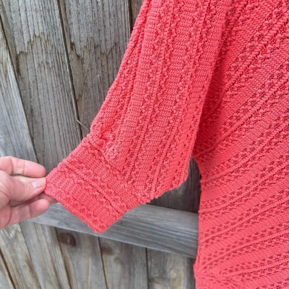 Teenbell crochet sweater short sleeve size small